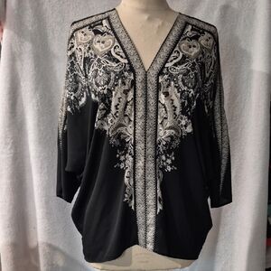 Rose & Olive Black and White Blouse